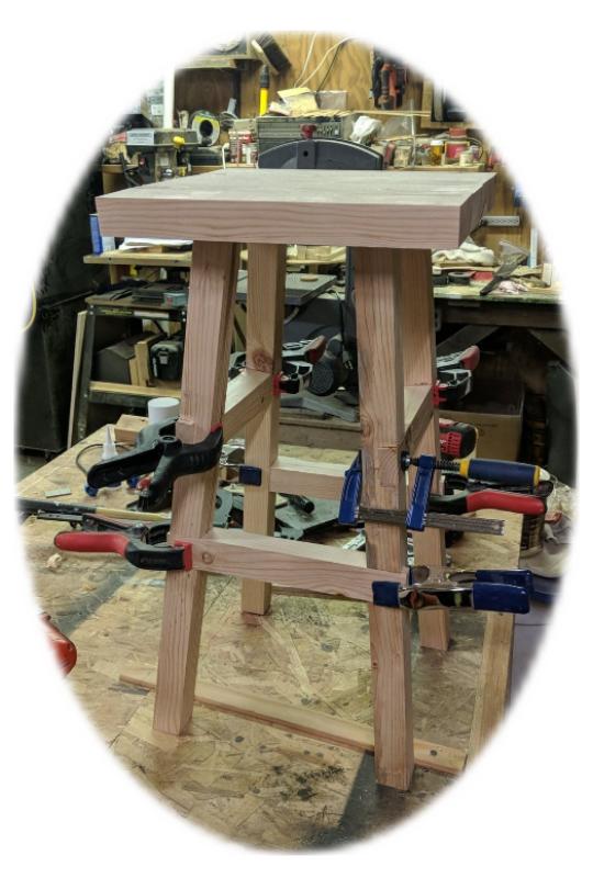 Dry Fit the stool parts before glue up